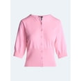 thumbnail image 5 of Scoop Women's and Women's Plus Ribbed Cardigan Sweater, Sizes XS-4X, 5 of 5