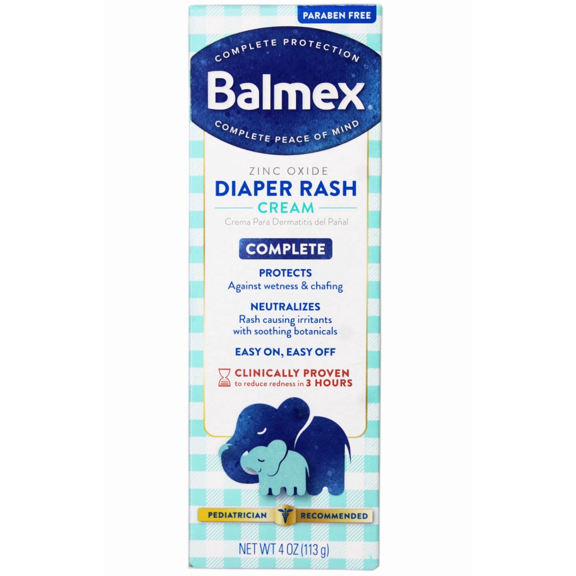 Balmex Balmex Diaper Rash Cream With Zinc Oxide, 4 Oz (Pack Of 2)