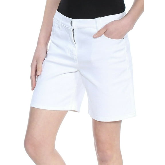 DKNY Womens White 5 Pockets Denim Shorts 27