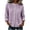 Purple, variant on Women's Mandarin Collar Shirts Pleated Front Roll Sleeve Loose Button Down Blouses for Spring Summer Office Daily Wear