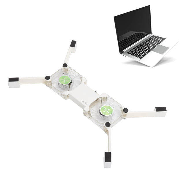 Foldable Laptop Cooling Pad with USB, Anti Skid Mount. Wide Range of Applications, Dual Fans for Faster Heat Dissipation, Portable with Radiator Cooler Stand