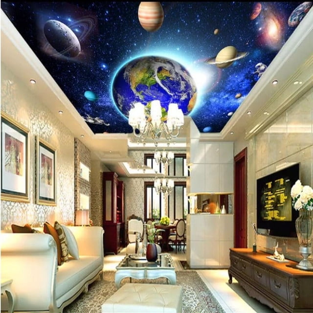 Papier de Plafond Lumineux 3D Galaxie SKU# WAL0265