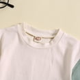 thumbnail image 5 of Kaprioy Toddler Boys Clothes Baby Boy Outfit Sets Kids Waffle Color Block Raglan Sleeve Tee & Solid Shorts Set,2-Piece Summer Kids Boys Outfit Sets, 5 of 7