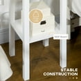 thumbnail image 3 of HOMCOM 2-Tier Side Table with Drawer Shelf, End Table, White, 3 of 9