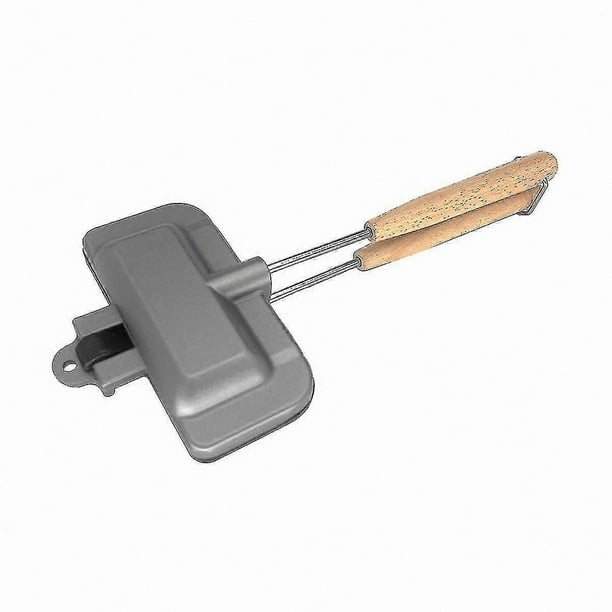 Double-Sided Sandwich Toaster Pan for Hot Dogs, Cheese Melting, and Camping Use