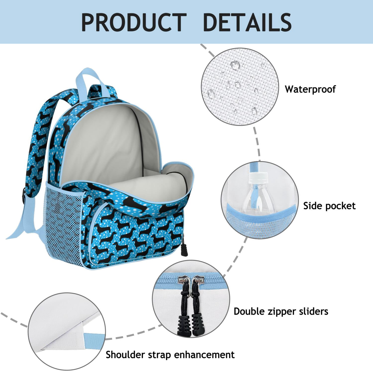 Abstract Geometric Vintage Floral Hippie Retro Waterproof Ergonomic Backpack