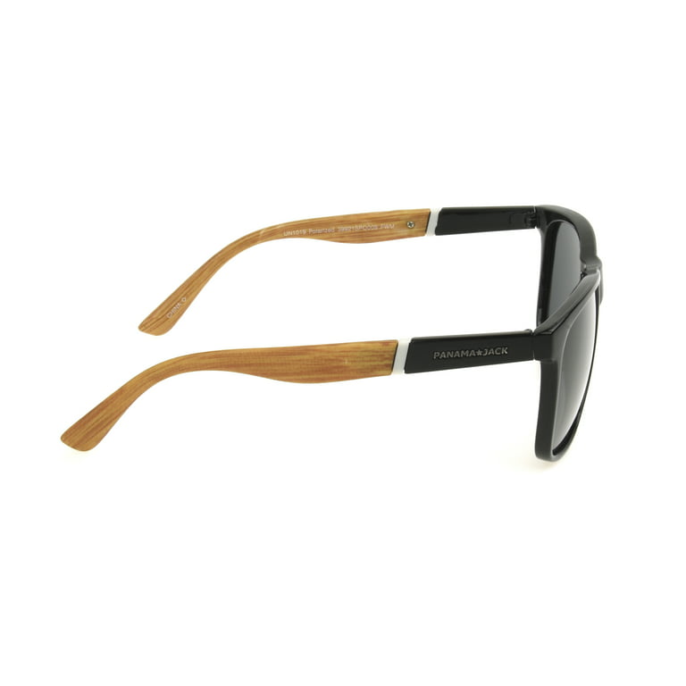 Panama Jack Men's Way-Shaped Fashion Sunglasses Black 