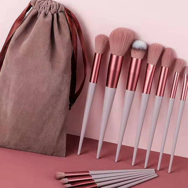 Makeup Brushes Set Makeup Brushes 13pcs Set Make Up Brushes Tool Kit Handheld Soft Blending Cosmetics Brushes Kit For Face Powder Concealer Brown ANGGREK Otros