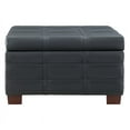 thumbnail image 3 of Detour Strap Square Storage Ottoman in Black Faux Leather, 3 of 9