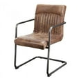 thumbnail image 1 of Ansel Arm Chair Grazed Brown Leather - Set Of Two, 1 of 6