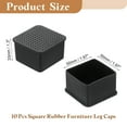 thumbnail image 2 of Uxcell 10 Pack 1.97 x 1.97 Inch Square Furniture Leg Caps, Chair Leg Floor Protector, 2 of 6