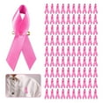 thumbnail image 2 of 100pc Official Ribbon Brooches Pin Breast Cancers Awareness Lapel Public Welfare Badges for Women Charity Party Ornament, 2 of 9
