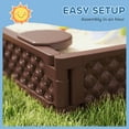 thumbnail image 6 of Qaba Sandbox for Kids, Outdoor Sand Pit with Cover, Built-in Seating, Bottom Liner for Backyard, Garden, 73" x 47" x 9", Dark Brown, 6 of 9