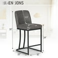 thumbnail image 5 of Sophia & William 24" PU Leather Counter Height Bar Stool with Backrest-Set of 2-Gray, 5 of 5