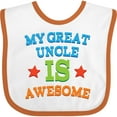 thumbnail image 3 of Inktastic My Great Uncle is Awesome Boys or Girls Baby Bib, 3 of 4