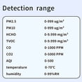 thumbnail image 3 of Detector de CO2 de del Aire PM2.5 CO CO2 Temperatura Humedad Monitor de Del Aire, 3 of 7