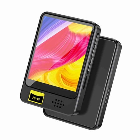 Rupoun Mini Bluetooth MP3 Player MP4 Video Player with Built-in Speaker HiFi Sound Quality Touch Screen USB Charging for Sports Travel 1.77 inches / 4.5 cm (No TF Card)