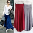 thumbnail image 2 of Hot Loose Large Pendulum Casual Summer High Waist Long Skirts Women Thin Solid Draped Elastic Waist Modal Skirt Female Dark Blue, 2 of 5