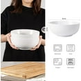 thumbnail image 2 of Cibeat 64 Ounce Porcelain Bowls Set 3 Pack Premium White Ceramic Bowls for Cereal, Soup, Salad, Pasta, Prep, Rice, Ice cream, Microwave & Dishwasher Safe, 2 of 6