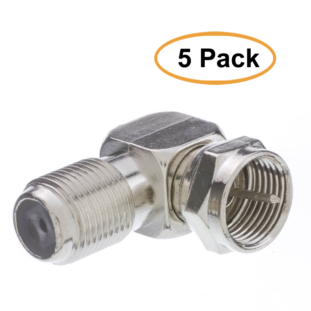 String Cf Pin C&E F-pin Right Angle Adapter, F-pin Female to F-pin Male, 5 Pack ...