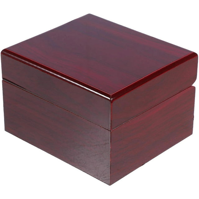 Wood Watch Storage Box Watch Storage Display Case Jewelry Bracelet Storage Gift Holder (Red)