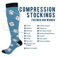 thumbnail image 2 of FORMRS Womens Knee High Socks Casual Long Thick Travel Daily Wear, 2 Pairs, Baseballs Pattern, 2 of 6
