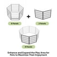 thumbnail image 5 of SunsGrove Dog Playpen, Heavy Duty Anti-Rust Pet Pen for Indoor, Courtyard, RV Camping for Medium Dogs,32'' 2 Panels,Black, 5 of 9