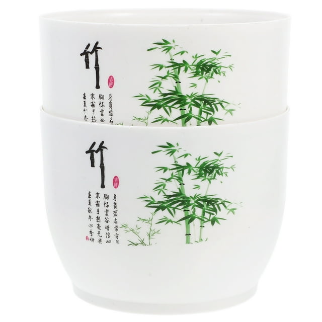 2pcs Plastic Hydroponic Planter Decorative Flower Pot Plant Container for Hydroponic Plants and Fish Bowl Reusable Water Plant Pot