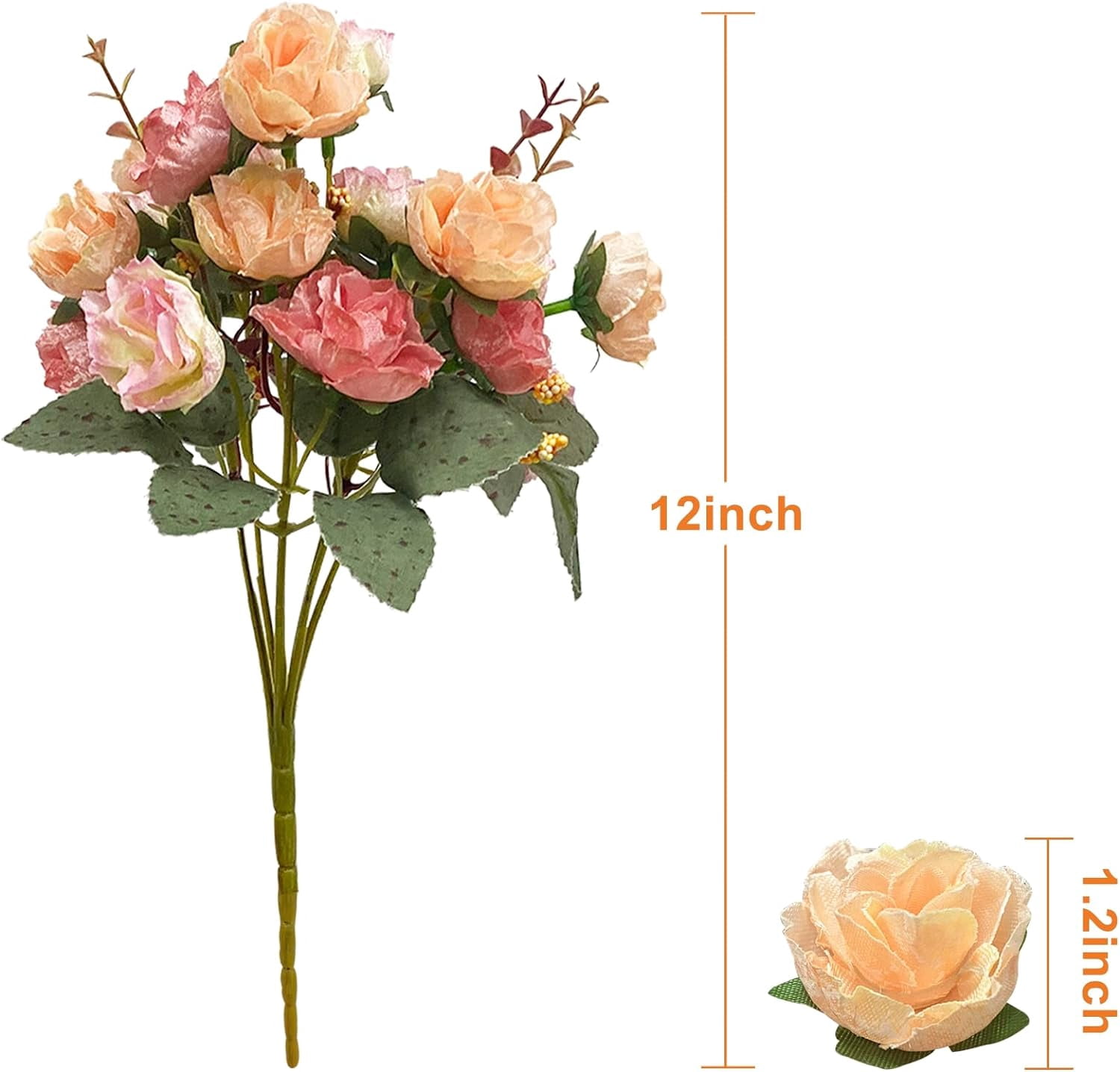63 Heads Rose Artificial Flowers Bouquet 3 Bundles Fake Flowers for Cemetery Decorations Silk Flowers Fake Rose Home Decor Wedding Bouquet Faux Flower Summer Decor(Purple)