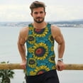 thumbnail image 6 of Gukieu Sunflowers Print Men's Quick Dry Fitness Vest, Round Neck Sleeveless Fitness Bodybuilding Top-3X-Large, 6 of 7