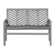 thumbnail image 4 of Walker Edison Banc de Chevron Extérieur en Bois en Lavis Gris, 4 of 7