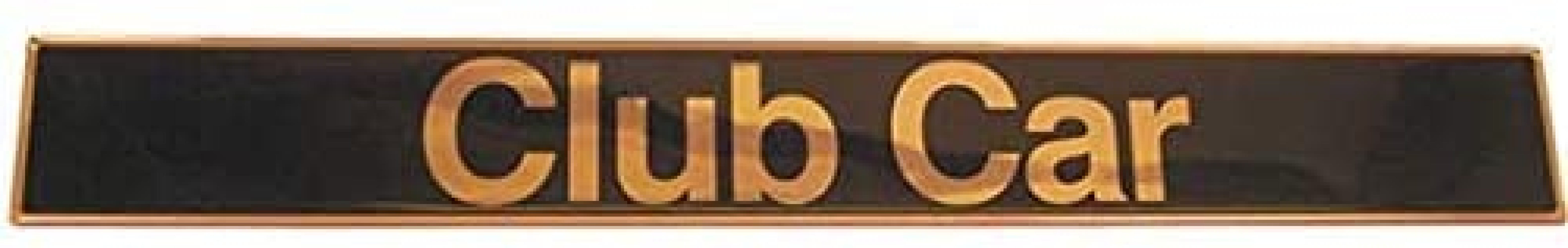 TaliaPosy Club Car DS Golf Cart Name Plate Emblem Black/Gold