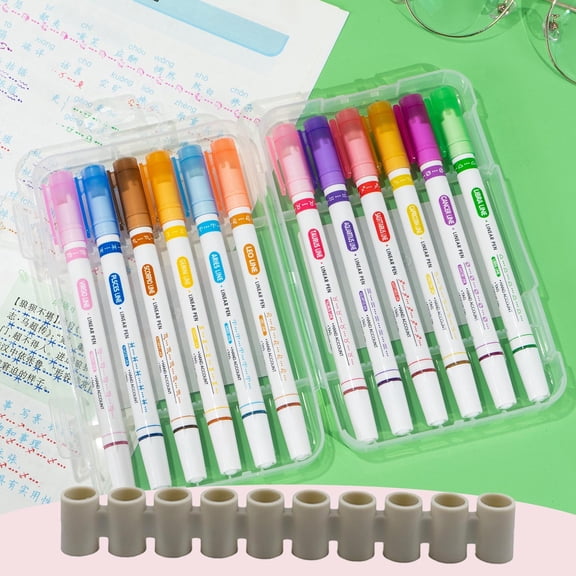 5 Pack Supplies Marker Holders,Silicone Organizers for Broad Tip Markers, Prevent Lost Lids, Portable, Value Family Size, Dishwasher Safe