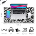 thumbnail image 5 of Long Mouse Pads for Desk,Black Boho Tribal Feathers Pattern Desk Mats on Top Of Desks, Desk Mouse Pad Extra Large with 3mm Non-Slip Base and Stitched Edge for Gaming,Office,Work,Home 31.5"x15.7", 5 of 6