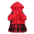 thumbnail image 1 of Vestido con capucha para perro a cuadros Cálido con sombrero Otoño e invierno Mascota -xl Afortunado Sencillez, 1 of 3