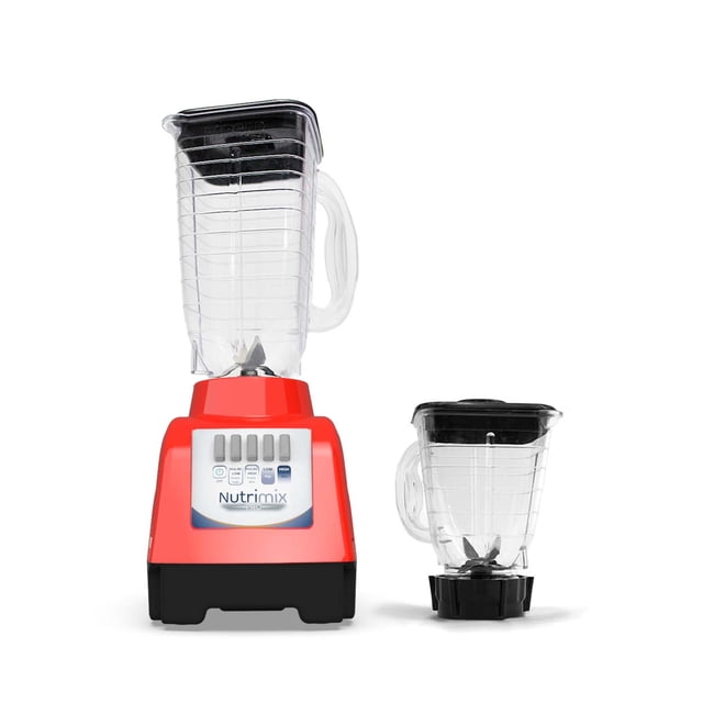 Licuadora Nutrimix 750W 2 Velocidades + Pulso con 2 Vasos Plástico 1.2L y 750 ml Rojo