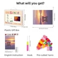 thumbnail image 2 of Latch Hook Rug Kit Hearts on Beach Sunset Pre-printed Handmade Carpet Crochet Yarn Craft DIY Hook and Latch Door Mat Tapestry for Home Floor Decoration 52x38cm-1, 2 of 8