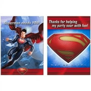 Superman Invitation & Thank You (16 Count) - Party Supplies