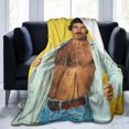 thumbnail image 6 of Tom Selleck Blanket Soft Flannel Fleece Throw Blanket Pattern Warm Plush Blankets 50"x40", 6 of 6