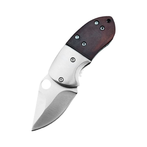 4.53'' Compact Folding Pocket Knife, Stainless Steel & Colored Wood Handle, Ideal for Daily Unpacking and Light Maintenance