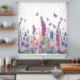 thumbnail image 4 of Watercolor Wildflowers Sheer Curtains 63 Inches Long, Country Botanical Florals Butterfly Light Filering Curtains, Breathable Simi Curtain Privacy Drapes for Living Room Bedroom Window Treatment, 4 of 9