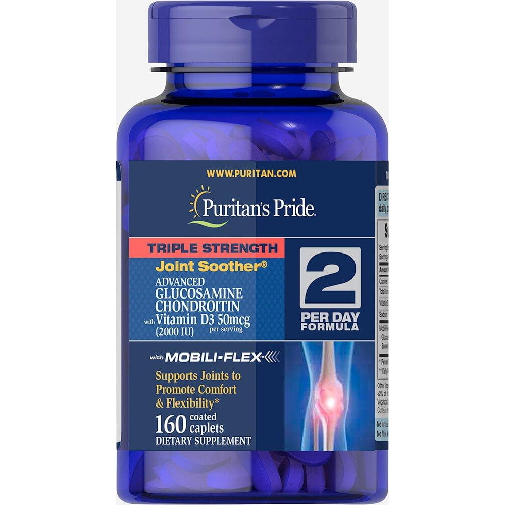 Puritan's Pride Triple Strength Glucosamine Chondroitin with Vitamin D3 ...