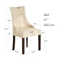 thumbnail image 2 of AFO Wing Back Dining Chairs Set of 2, Button Tufted Fabric Kitchen Chairs with Solid Rubberwood Legs, Upholstered High Back Side Chair, Beige, 2 of 8