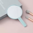 thumbnail image 1 of Cosmetic Mirror, Square HD Handheld Mirror, Portable Handheld Handle, Beauty Small Mirror Round Blue, 1 of 2