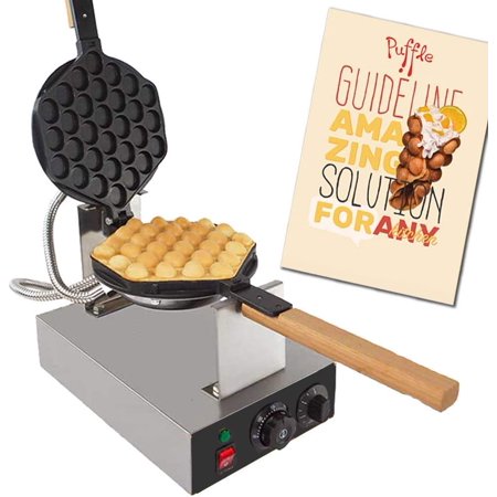 Bubble Waffle Maker Kitchen IMPROVED Puffle Waffle Maker Rotated Nonstick (Grill/Oven for Cooking Puff, Hong Kong Style, Egg, QQ, Muffin, Eggettes and Belgian Bubble Waffles) (220V EURO Plug)