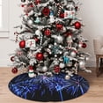 thumbnail image 5 of Lsque Glasses And Fireworks Print Christmas Tree Skirt, Tree Skirt with Ties or Velcro, Perfect for Holiday Decorations, Halloween, and New Year-36", 5 of 7