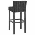 thumbnail image 3 of SAFAVIEH Cypress Traditional Woven Bar Stool, Black, 3 of 4