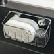 thumbnail image 1 of Organizador de esponja para fregadero de cocina | Organizador colgante de plástico móvil con ganchos en forma de M para esponja, cepillo y tapón de fregadero | Soporte divisor doble de acero in, 1 of 5