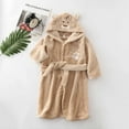 thumbnail image 1 of LSLJS Boys Girls Robe Kids Flannel Hooded Bathrobe Sleepwear Toddler Plush Robes With Belt, Kids Robe, 1 of 3