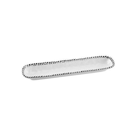 

Porcelain Charcuterie Tray (White Silver)